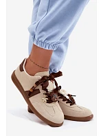 Dámské tenisky s ozdobami béžové model 22095100 - Boto Dámské tenisky s ozdobami béžové model 22095100 - Boto