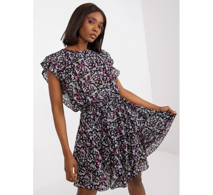 Šaty CHA SK 3003 1.37 černá a růžová