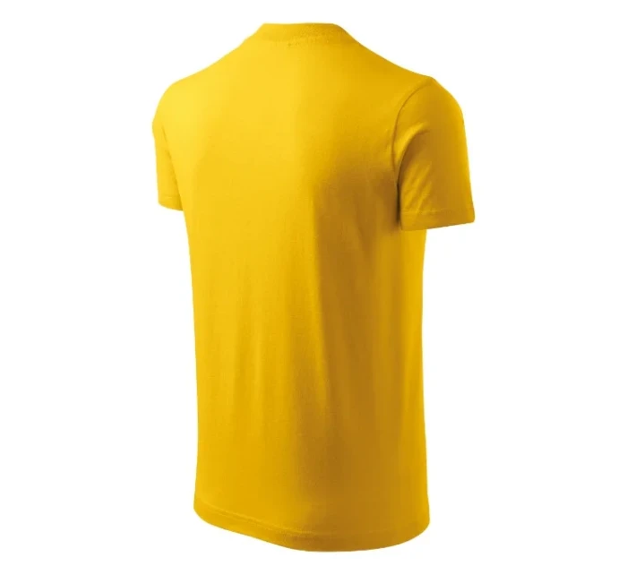 V-neck tričko unisex žlutá