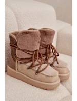 Dámské sněhové boty s kožíškem DFSH370012 Béžová - DFranklin Dámské sněhové boty s kožíškem DFSH370012 Béžová - DFranklin
