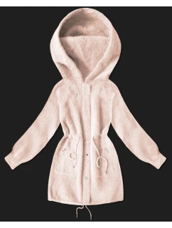 bunda typu alpaka ve světle lososové barvě model 21486715 - MHM
