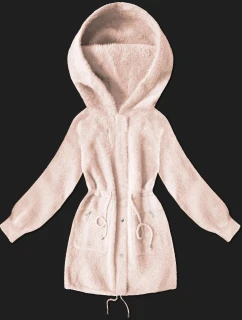 bunda typu alpaka ve světle lososové barvě model 21486715 - MHM