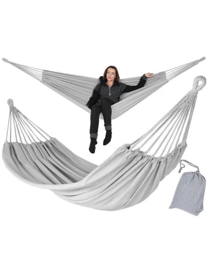 ZAHRADNÍ HOUPACÍ SÍŤ PRO 2 OSOBY 200X150 CM S KRYTEM ŠEDÁ 1039053 ZAHRADNÍ HOUPACÍ SÍŤ PRO 2 OSOBY 200X150 CM S KRYTEM ŠEDÁ 1039053