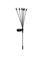 SOLÁRNÍ LAMPA TANČÍCÍ VE VĚTRU BÍLÉ KOULE 6 LED 72CM