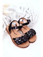 Dětské Sandály S Hadím Vzorem Černé Baxlee Dětské Sandály S Hadím Vzorem Černé Baxlee