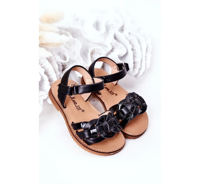 Dětské Sandály S Hadím Vzorem Černé Baxlee Dětské Sandály S Hadím Vzorem Černé Baxlee