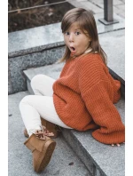 Dívčí teplé sněhule s mašlemi Velbloud Meriva Dívčí teplé sněhule s mašlemi Velbloud Meriva