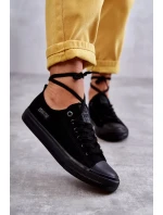 Dámské nízké Materiál tenisky Big Star KK274009 Černá Dámské nízké Materiál tenisky Big Star KK274009 Černá