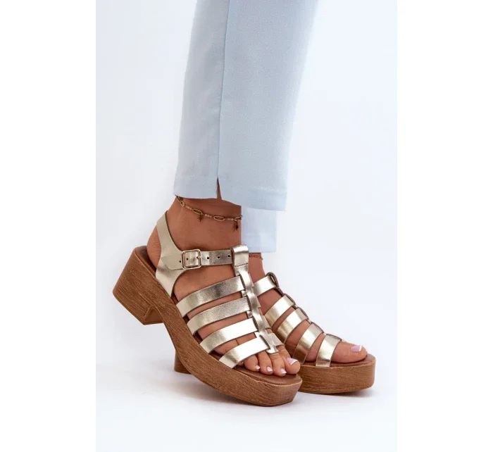 Sandály na podpatku model 198812 Step in style Sandály na podpatku model 198812 Step in style