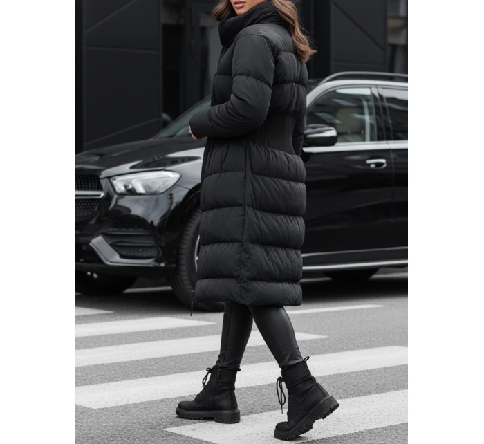 Dámská zimní dlouhá prošívaná bunda FABWARM černá FashionStreet TY4620