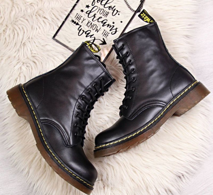 Zateplené kožené boty Filippo W PAW77A černá