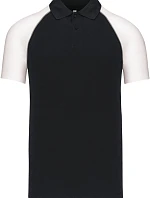 Kariban K 226 Baseballové piqué polo 20.K226 black/light grey/white