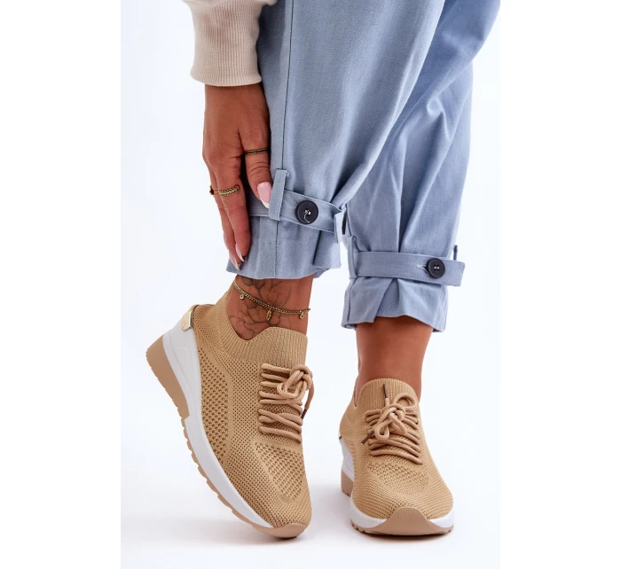 Sportovní Boty Na Podpatku Bežové model 21627622 - Boto Sportovní Boty Na Podpatku Bežové model 21627622 - Boto