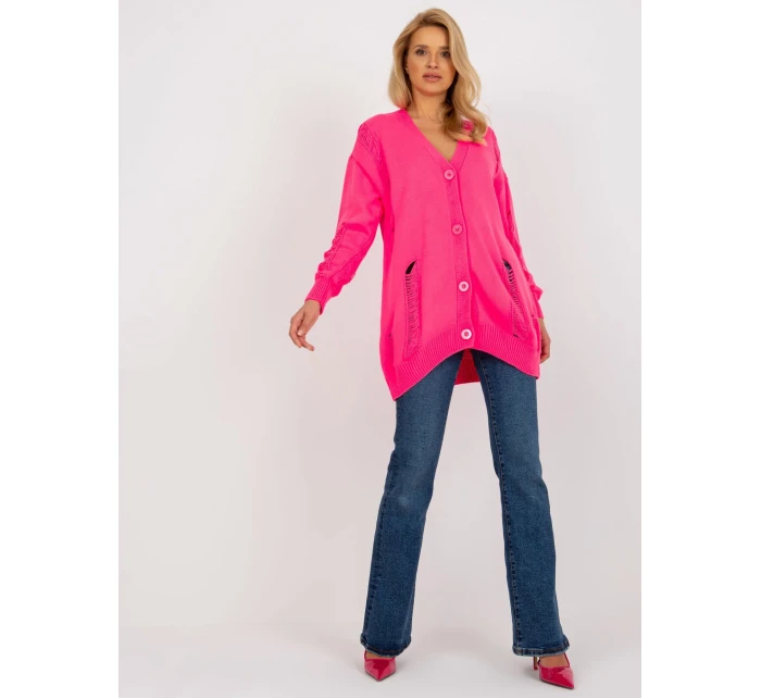 Dámský kardigan LC SW model 18132631 fluo růžová - FPrice
