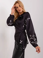 Dámská halenka LK BZ 509423.22 Černá vzor - FPrice