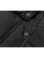 Černá krátká bunda pro přechodné období s kapucí (5M3117-392) Černá krátká bunda pro přechodné období s kapucí (5M3117-392)