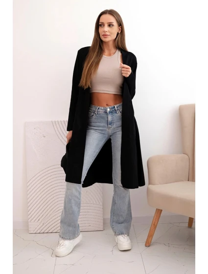 Dámská bavlněná bunda s dlouhým rukávem černá