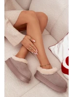 Dámské pantofle s kožešinou Khaki Eveline Dámské pantofle s kožešinou Khaki Eveline