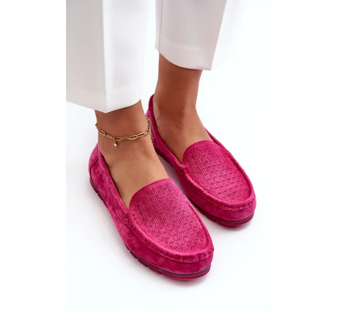 Semišové dámské mokasíny Fuchsia S.Barski Semišové dámské mokasíny Fuchsia S.Barski