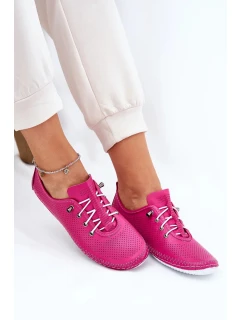 Dámské polobotky z přírodní kůže Artiker – růžové