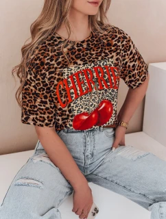 Dámské tričko oversize v barvě ZESTSTYLE beige Dstreet RY2841