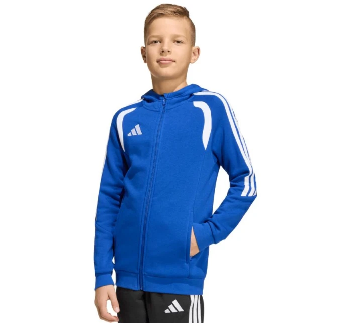 Dětská mikina adidas Tiro 26 League Sweat Full Zip Hoodie modrá KF9102 Dětská mikina adidas Tiro 26 League Sweat Full Zip Hoodie modrá KF9102
