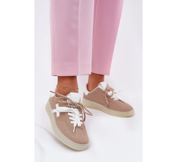 Nízké Dámské Sportovní Boty Béžové model 21685644 - Boto Nízké Dámské Sportovní Boty Béžové model 21685644 - Boto