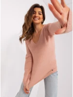 Sweter model 19005850 jasny różowy - FPrice Sweter model 19005850 jasny różowy - FPrice