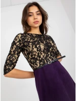 Sukienka LK SK  ciemny fioletowy model 21110891 - FPrice