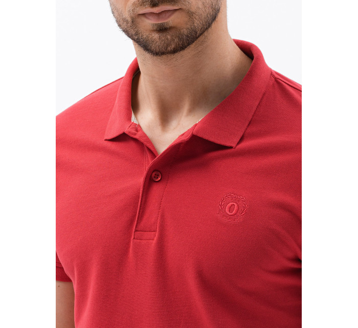 Ombre Polo trička S1374 Červená