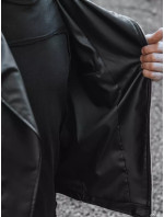 Černá pánská kožená bunda Dstreet TX4081