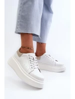 D&A Dámské Tenisky na platformě Bílé D&A Dámské Tenisky na platformě Bílé