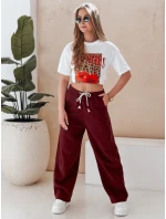 Dámské tričko oversize s třešní VISON bílé FashionStreet RY2876