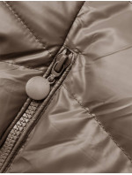 Dámská zimní bunda v barvě cappuccino (5M3139-84)