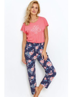 Dámské pyžamo model 18242838 růžové s nápisem - Taro