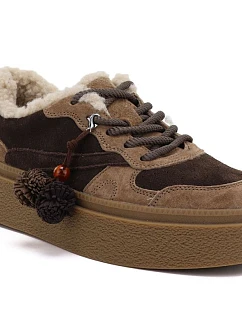Kožené zateplené polobotky na platformě, model 22349985 - Kobbo