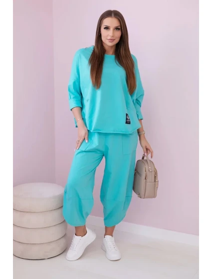 Bavlněná mikina kalhoty set mincovna Bavlněná mikina kalhoty set mincovna