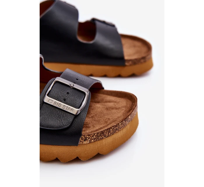 Klasické dámské pantofle Big Star model 21610501 Černé - Big Star Shoes Klasické dámské pantofle Big Star model 21610501 Černé - Big Star Shoes