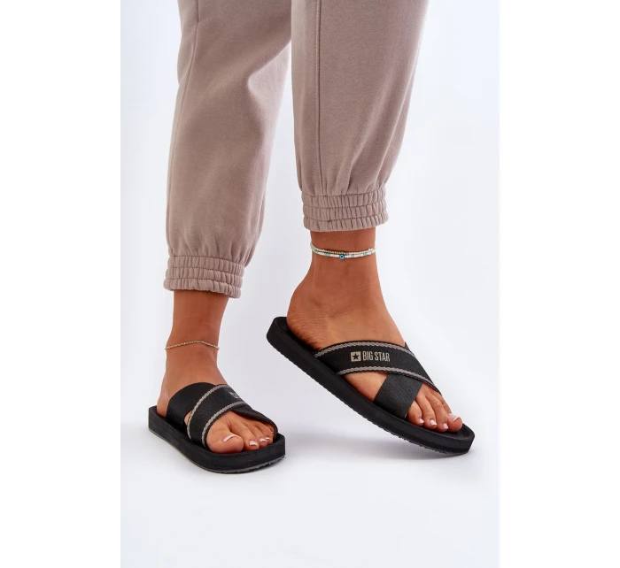 Dámské Žabky Big Star model 21652740 Černé - Big Star Shoes Dámské Žabky Big Star model 21652740 Černé - Big Star Shoes