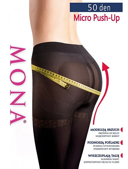 Dámské punčochové kalhoty Mona Micro Push-Up 50 den 2-4 Dámské punčochové kalhoty Mona Micro Push-Up 50 den 2-4