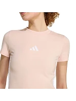 Dámské tričko adidas Essentials 3-Stripes Slim Baby v pastelově růžové barvě KD2343 Dámské tričko adidas Essentials 3-Stripes Slim Baby v pastelově růžové barvě KD2343