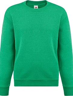 Fruit of the Loom Classic Kids Set-In Sweat Dětská mikina 16.2041 retro heather green