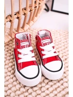 Dětské Tenisky Vysoké Se Zipem BIG STAR model 21545331 Červené - Big Star Shoes Dětské Tenisky Vysoké Se Zipem BIG STAR model 21545331 Červené - Big Star Shoes