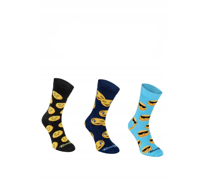 Duhové Ponožky Emotikony Smiley Sadness Brainy 3 Páry Duhové Ponožky Emotikony Smiley Sadness Brainy 3 Páry