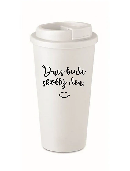 DNES BUDE bílý termohrnek 475 ml model 20806785 - Giftela DNES BUDE bílý termohrnek 475 ml model 20806785 - Giftela