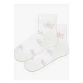 TENKÉ PONOŽKY BARVA 2-6 LET DÍVKY BÍLÉ 24-26