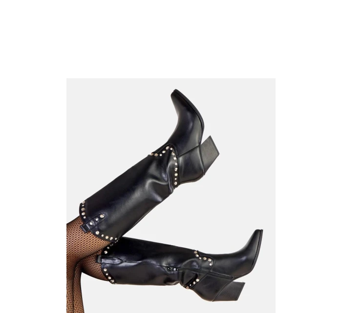 Kozačky na podpatku  model 219648 Solea