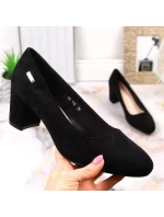 Sergio Leone W SK314D černé semišové lodičky na podpatku