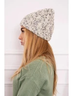 Dámská čepice Eliza K205 ecru+grey Dámská čepice Eliza K205 ecru+grey