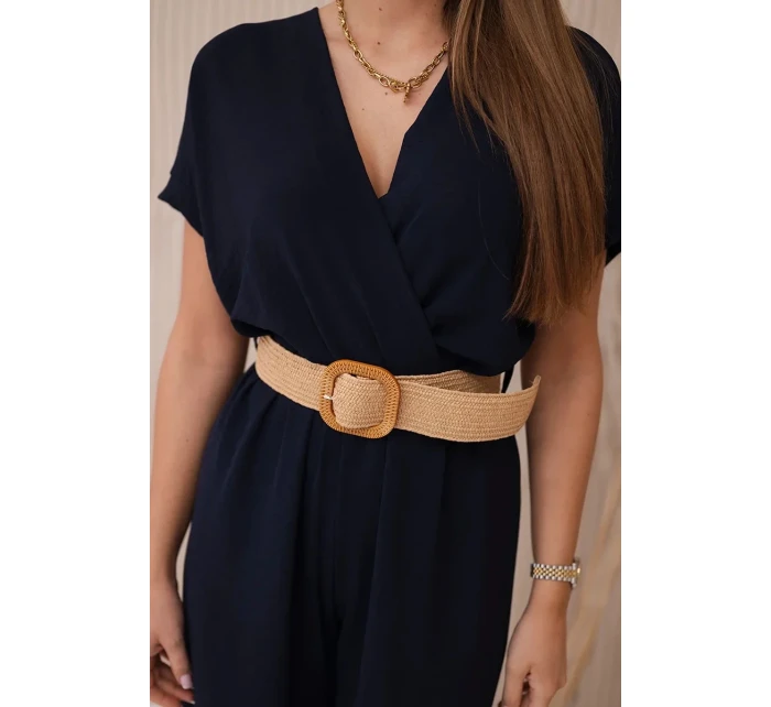 Kombinéza s ozdobným páskem v pase námořnictvo Kombinéza s ozdobným páskem v pase námořnictvo